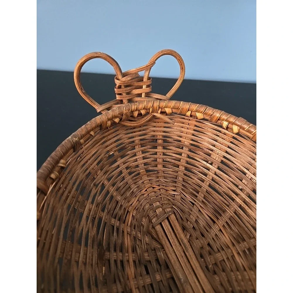 Vintage Wicker Duck Basket Woven Rattan Wood‎ Beak Farmhouse Country Animal Boho